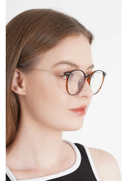 Unisex Leopar Desen Renk Mavi Işık Filtreli Korumalı Bilgisayar Ekran Gözlüğü Blue Block Yeni Sezon Blueblock