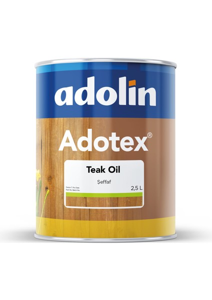 Adotex SUYA DAYANIKLI Teak Oil Ahşap VERNİK Boyama -Galon