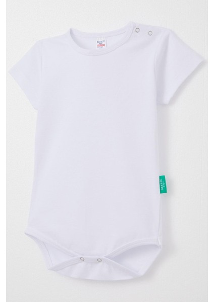Erkek Bebek Çıtçıtlı Zıbın Body Basic 9 Ay-3 Yaş, Beyaz