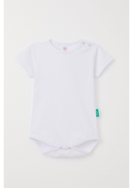 Erkek Bebek Çıtçıtlı Zıbın Body Basic 9 Ay-3 Yaş, Beyaz