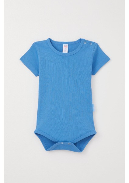 Erkek Bebek Çıtçıtlı Zıbın Body Basic 9 Ay-3 Yaş, Mavi