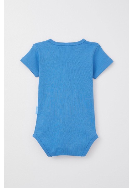 Erkek Bebek Çıtçıtlı Zıbın Body Basic 9 Ay-3 Yaş, Mavi