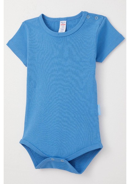 Erkek Bebek Çıtçıtlı Zıbın Body Basic 9 Ay-3 Yaş, Mavi