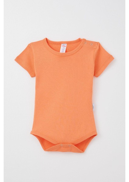 Erkek Bebek Çıtçıtlı Zıbın Body Basic 9 Ay-3 Yaş, Somon