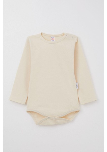 Erkek Bebek Çıtçıtlı Zıbın Body Basic 9 Ay-3 Yaş, Krem