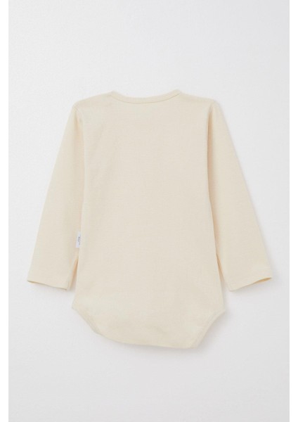 Erkek Bebek Çıtçıtlı Zıbın Body Basic 9 Ay-3 Yaş, Krem