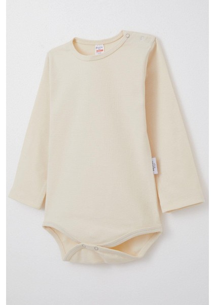 Erkek Bebek Çıtçıtlı Zıbın Body Basic 9 Ay-3 Yaş, Krem