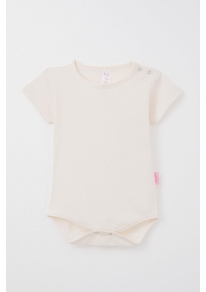 Kız Bebek Çıtçıtlı Zıbın Body Basic 9 Ay-3 Yaş, Pudra