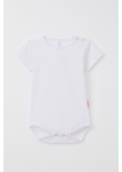 Kız Bebek Çıtçıtlı Zıbın Body Basic 9 Ay-3 Yaş, Beyaz