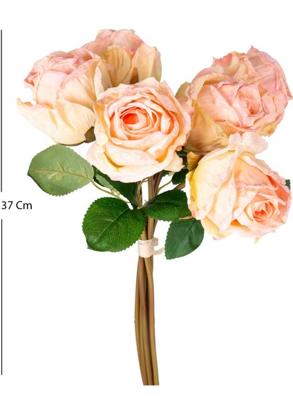 Tekno Trust Yapay Çiçek Gül 6'lı Demet Pembe-Sarı 37 Cm. fırsatları