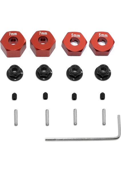 4 Adet Altıgen Tekerlek Tahrik Adaptörü Için 1/10 Ecx 2WD Serisi Ruckus Torment Axe Brutus Devre Amp Rc Araba Yükseltme Parçaları,1 (Yurt Dışından)