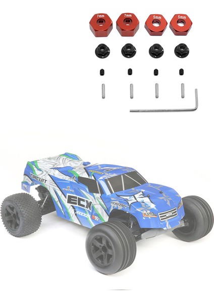 4 Adet Altıgen Tekerlek Tahrik Adaptörü Için 1/10 Ecx 2WD Serisi Ruckus Torment Axe Brutus Devre Amp Rc Araba Yükseltme Parçaları,1 (Yurt Dışından)