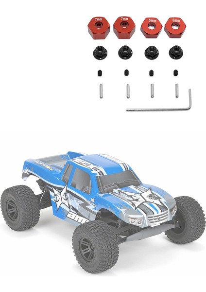 4 Adet Altıgen Tekerlek Tahrik Adaptörü Için 1/10 Ecx 2WD Serisi Ruckus Torment Axe Brutus Devre Amp Rc Araba Yükseltme Parçaları,1 (Yurt Dışından)
