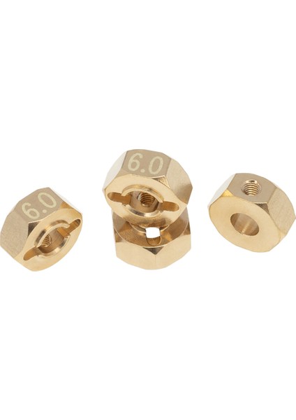 Pirinç 12MM Altıgen Tekerlek Hub Genişletilmiş Adaptör Eksenel SCX10 Iıı CC01 Wraıth RR10 Redcat Gen8 1/10 Rc Paletli Araba, 6mm (Yurt Dışından)