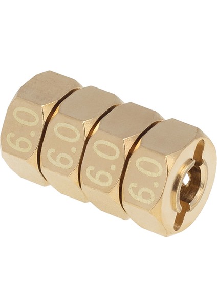 Pirinç 12MM Altıgen Tekerlek Hub Genişletilmiş Adaptör Eksenel SCX10 Iıı CC01 Wraıth RR10 Redcat Gen8 1/10 Rc Paletli Araba, 6mm (Yurt Dışından)