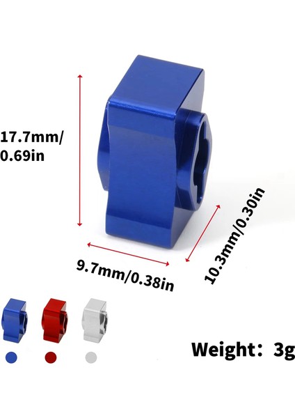 Metal Diferansiyel Makarası Diferansiyel Soyunma Makarası Takım Ilişkili DR10 Hiçbir Hazırlık Rc Sürükle Araba Yükseltme Parçaları, Mavi (Yurt Dışından)