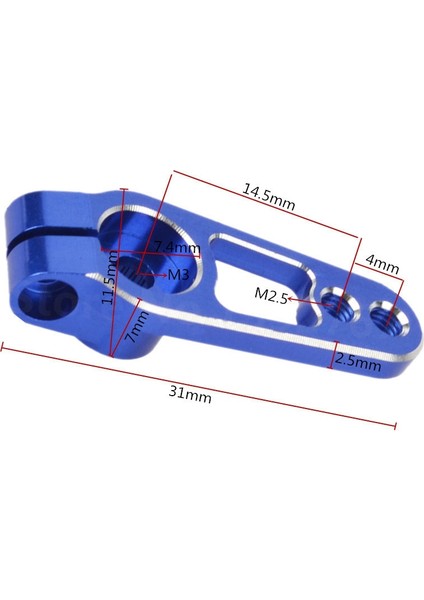 5 Adet Alüminyum Alaşımlı 31MM 25T Direksiyon Servo Kol Boynuz Futaba Sakura D4 1/10 Rc Drift Araba Paletli Parçaları, Kırmızı (Yurt Dışından)