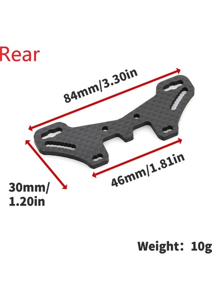 Karbon Fiber Arka Şok Kulesi Plaka 54633 Tamiya TT02S TT02SR Tt-02 Tip-S Tip-Sr Rc Araba Yükseltme Parçaları (Yurt Dışından)