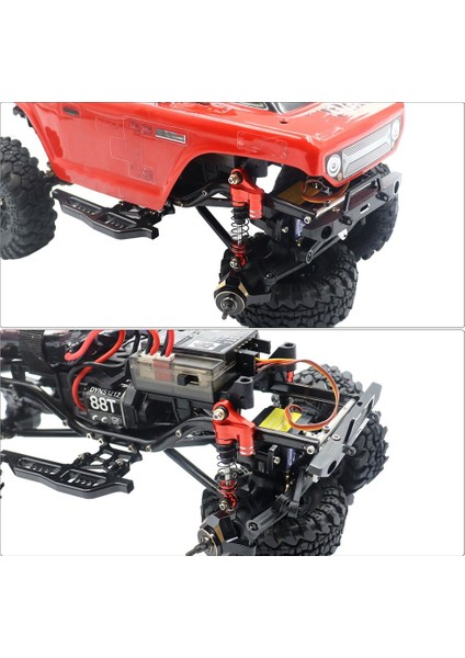 SCX24 Axı 90081 1/24 Rc Paletli Araç Tüm Metal Amortisör Kiti, Modifiye ve Yükseltilmiş Aksesuarlar Için (Yurt Dışından)