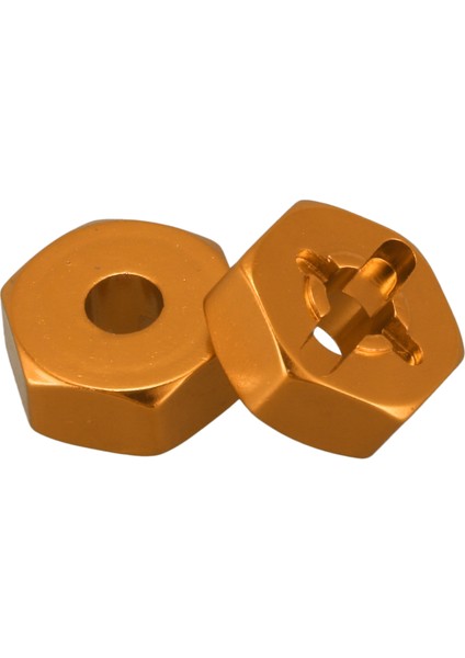 Alüminyum Alaşımlı 12MM Birleştirici Tekerlek Hub Hex Adaptörü Yükseltmeler Wltoys 144001 1/14 Rc Araba Yedek Parçaları, Sarı (Yurt Dışından)