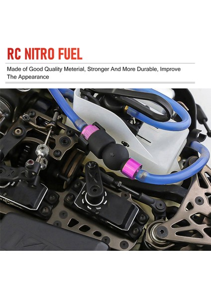 Yakit Filtresi Nitro Motor Parçaları Yakıt Deposu Yedek Parçaları 1/8 1/10 Rc Model Araba Hsp Kyosho Redcat Himoto Hpı, Mor (Yurt Dışından)