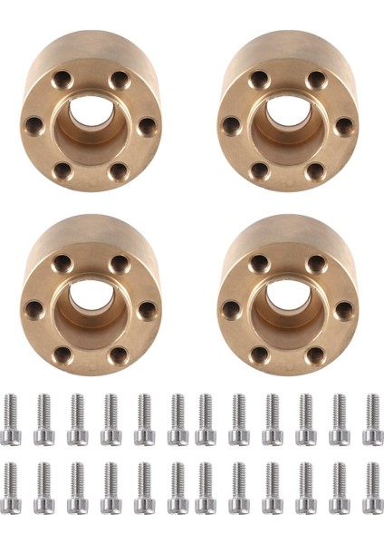 4 Adet Pirinç 12MM Tekerlek Altıgen Hub Genişletme Adaptörü 1.9 2.2 Jant 1/10 Rc Paletli Eksenel SCX10 Traxxas TRX4,15MM (Yurt Dışından)