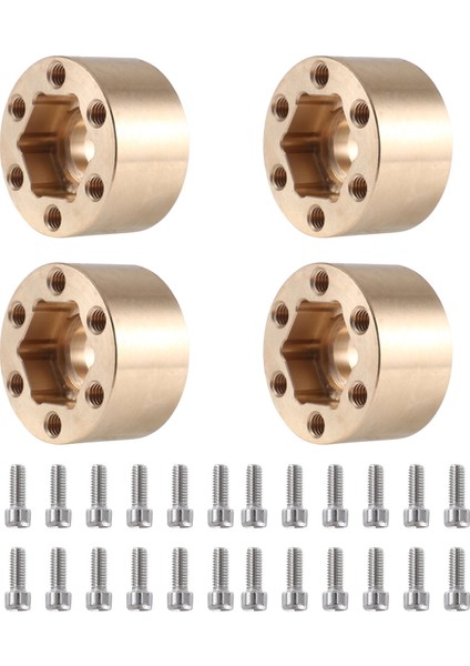 4 Adet Pirinç 12MM Tekerlek Altıgen Hub Genişletme Adaptörü 1.9 2.2 Jant 1/10 Rc Paletli Eksenel SCX10 Traxxas TRX4,12MM (Yurt Dışından) fiyatları