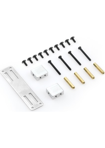 Metal Servo Sabit Montaj Braketi Kiti Wpl B14 B16 B36 C24 C34 1/16 Rc Kamyon Araba Yükseltme Parçaları Aksesuarları, Gümüş (Yurt Dışından)