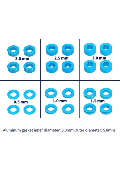 24 Adet M3 Vida Spacer Seti 3mm Vidalar Düz Conta Yıkama Spacer Tamıya 53539 TT02 TT01 XV01 XV02 Rc Araba (Yurt Dışından)
