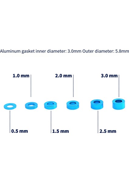 24 Adet M3 Vida Spacer Seti 3mm Vidalar Düz Conta Yıkama Spacer Tamıya 53539 TT02 TT01 XV01 XV02 Rc Araba (Yurt Dışından)