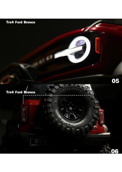 LED Işık Sistemi Ön ve Arka Lamba Grubu Traxxas Trx4 2021 Bronco 1/10 Rc Paletli Araba Dönüş Sinyalleri Fren Lambaları (Yurt Dışından)