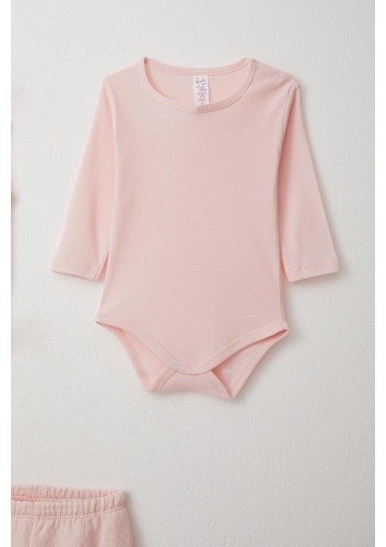 Kız Bebek Zıbınlı 3 Lü Takım Tavşancık Nakışlı Ponponlu Kapüşonlu 4 Ay-1 Yaş, Pudra fırsatları