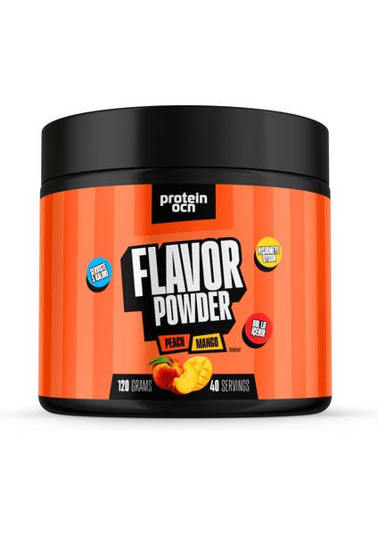 Flavor Powder - Şeftali Mango - 120 gr - 40 Servis