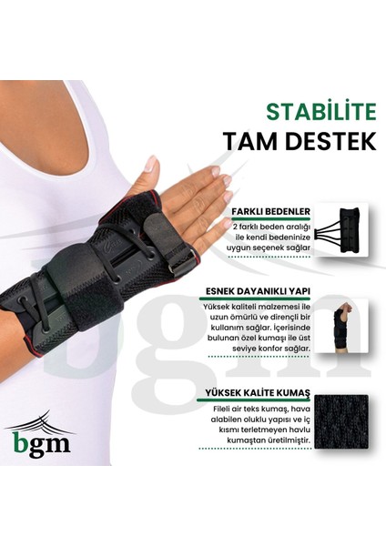 El Bilek Ateli Gerdirmeli Metal Destekli Yüksek Kalite Statik El Bilek Ateli Çift Yönlü