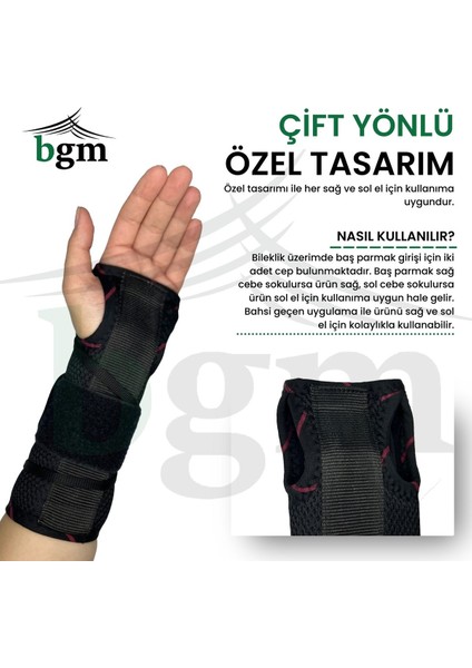 El Bilek Ateli Gerdirmeli Metal Destekli Yüksek Kalite Statik El Bilek Ateli Çift Yönlü