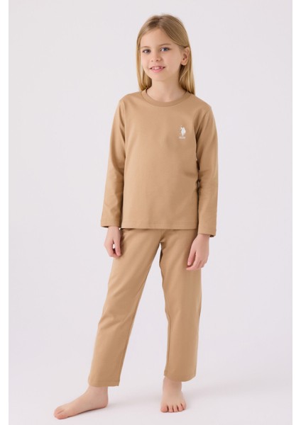 Kız Çocuk Vizon Pijama Takımı