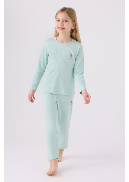 Kız Çocuk Açık Mint Pijama Takımı modelleri