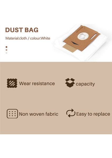 Deebot Ozmo T8 Max ile Uyumlu 12'li Paket Vakum Du Çantaları (Yurt Dışından)