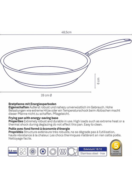 Flavoria Çelik Kızartma Tavası 28 cm indirimleri
