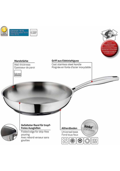 Flavoria Çelik Kızartma Tavası 24 cm fırsatları