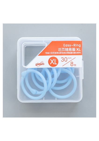 Mavi Stil 2 Kutu Yaratıcı Plastik Çok Fonksiyonlu Yuvarlak Halka Dıy Albümler Gevşek Yapraklı Kitap Bağlayıcı Hoops Ofis Bağlama Malzemeleri (Yurt Dışından)