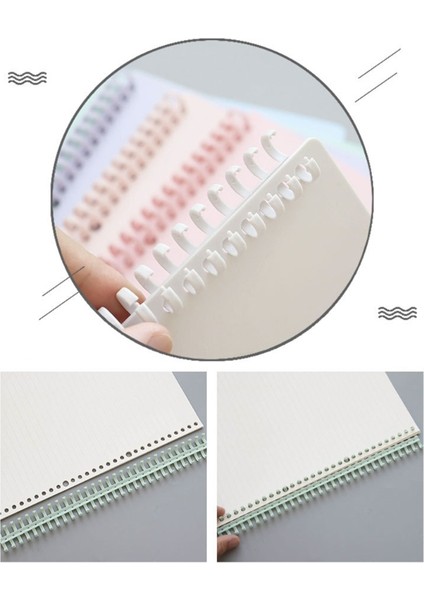 Mavi Stil Delikler Daireler Yüzük Spiral A4 Defter Bağlama Kelepçeleri Dosyalı Kağıt Kitap Defter Albüm Ciltleyici (Yurt Dışından) fırsatları