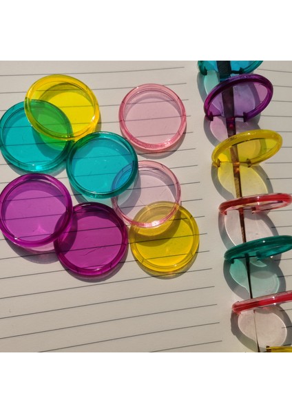 Sarı Stil Yeni Plastik Bağlama Halkaları Spiral Bağlama Tokası 360 Derece Kendin Yap Defter Döner Disk Ofis Bağlama Malzemeleri (Yurt Dışından)