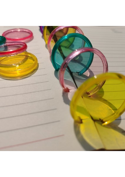 Sarı Stil Yeni Plastik Bağlama Halkaları Spiral Bağlama Tokası 360 Derece Kendin Yap Defter Döner Disk Ofis Bağlama Malzemeleri (Yurt Dışından)