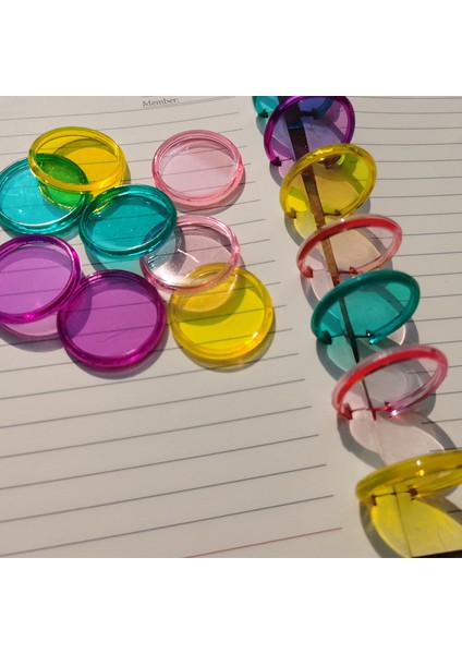 Sarı Stil Yeni Plastik Bağlama Halkaları Spiral Bağlama Tokası 360 Derece Kendin Yap Defter Döner Disk Ofis Bağlama Malzemeleri (Yurt Dışından)