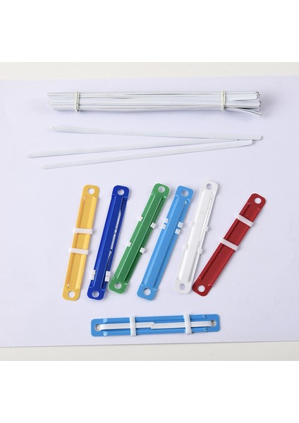 10 x Metal Tarzı Ofis Dosyaları Için 8cm Metal Plastik 2 Delikli Kağıt Tutucu Bağlama Klipsi Kağıt Halkası Bağlayıcı Şerit (Yurt Dışından) indirimleri