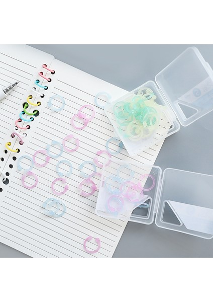 Mor Tarzı 2 Kutu Yaratıcı Plastik Çok Fonksiyonlu Yuvarlak Halka Dıy Albümler Gevşek Yapraklı Kitap Bağlayıcı Hoops Ofis Bağlama Malzemeleri (Yurt Dışından) indirimleri