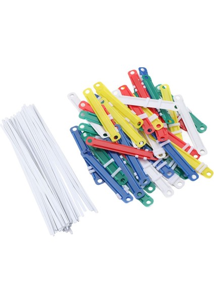 Rastgele Renk Stili Dosya Kağıdı Tutucu Plastik Bağlama Klipsi Iki Delikli Spiral Dosya Klasör Ofis Belgeleri Saklama Malzemeleri (Yurt Dışından)