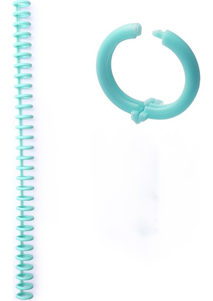 Yeşil Stil Delikler Daireler Yüzük Spiral Defter Bağlama Çapı Scrapbook Albüm Cetvel Spiral A4 Defter Bağlama Klipsleri (Yurt Dışından)