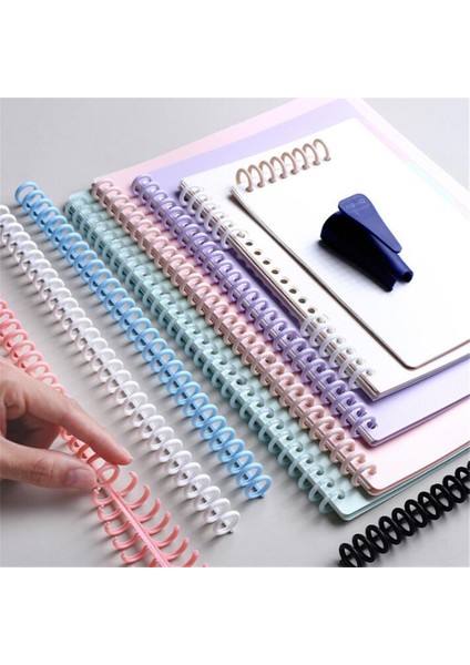 Yeşil Stil Delikler Daireler Yüzük Spiral Defter Bağlama Çapı Scrapbook Albüm Cetvel Spiral A4 Defter Bağlama Klipsleri (Yurt Dışından)